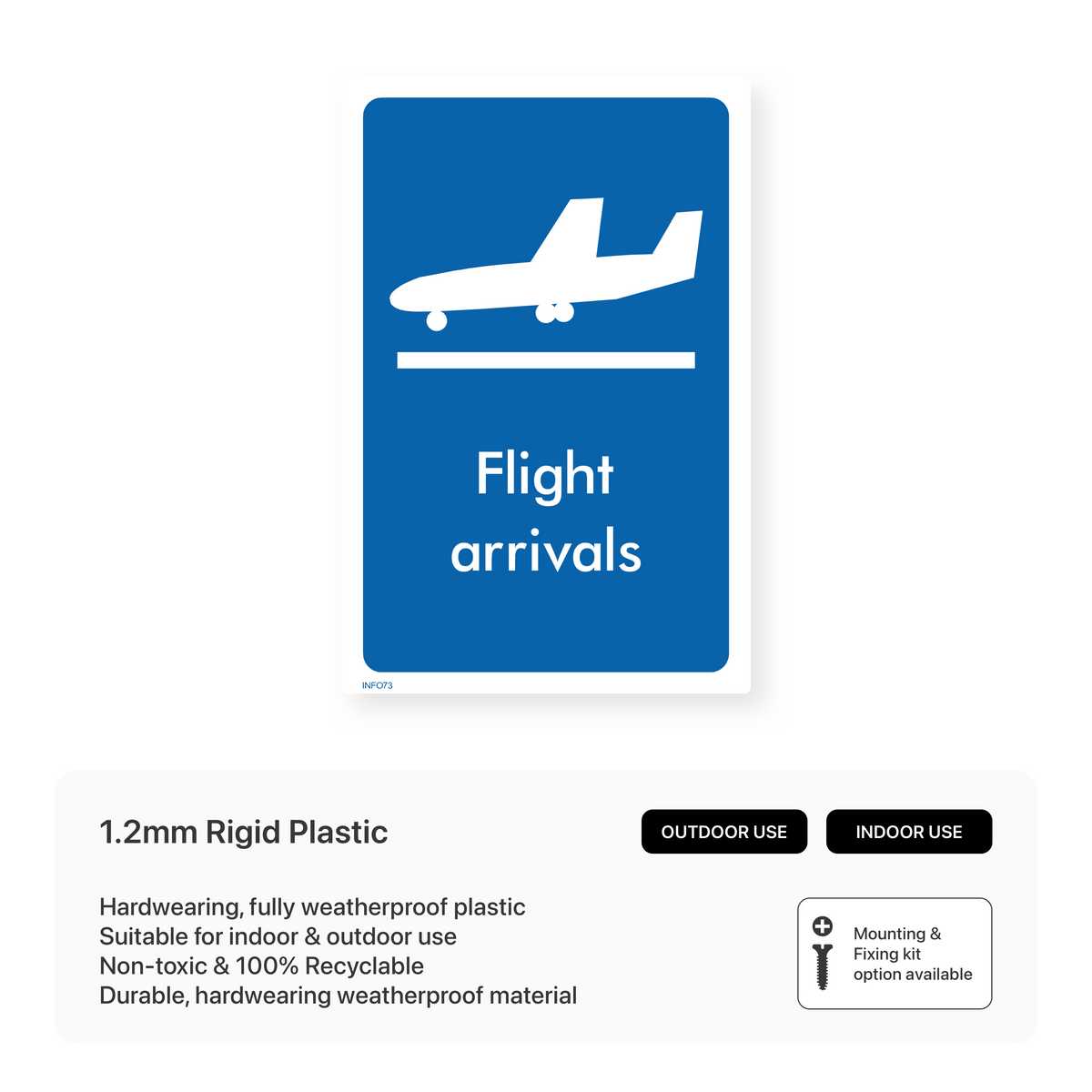Flying Dash Sign Flight Arrivals Sign – Safety Signs & Stickers