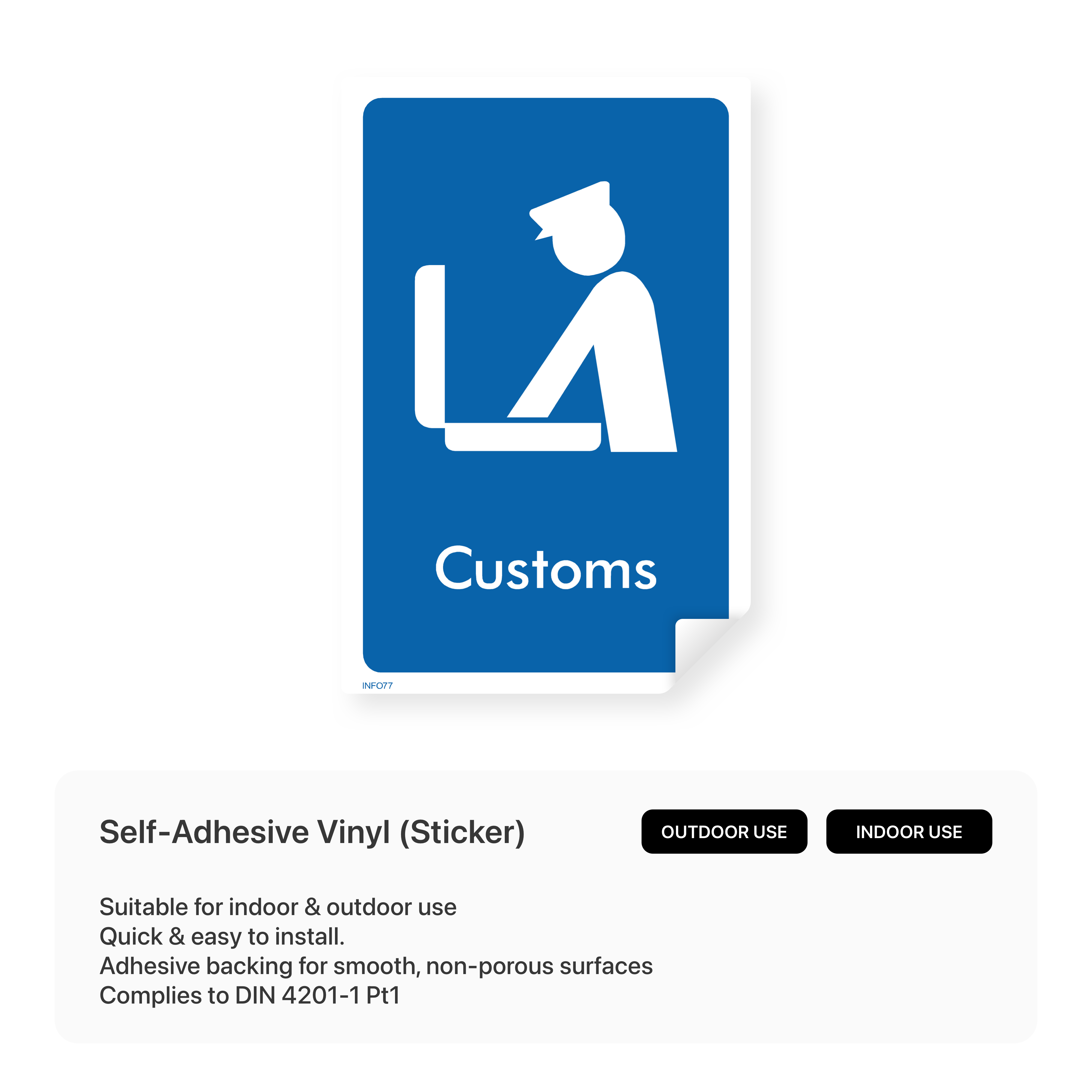 Customs Sign – Safety Signs & Stickers