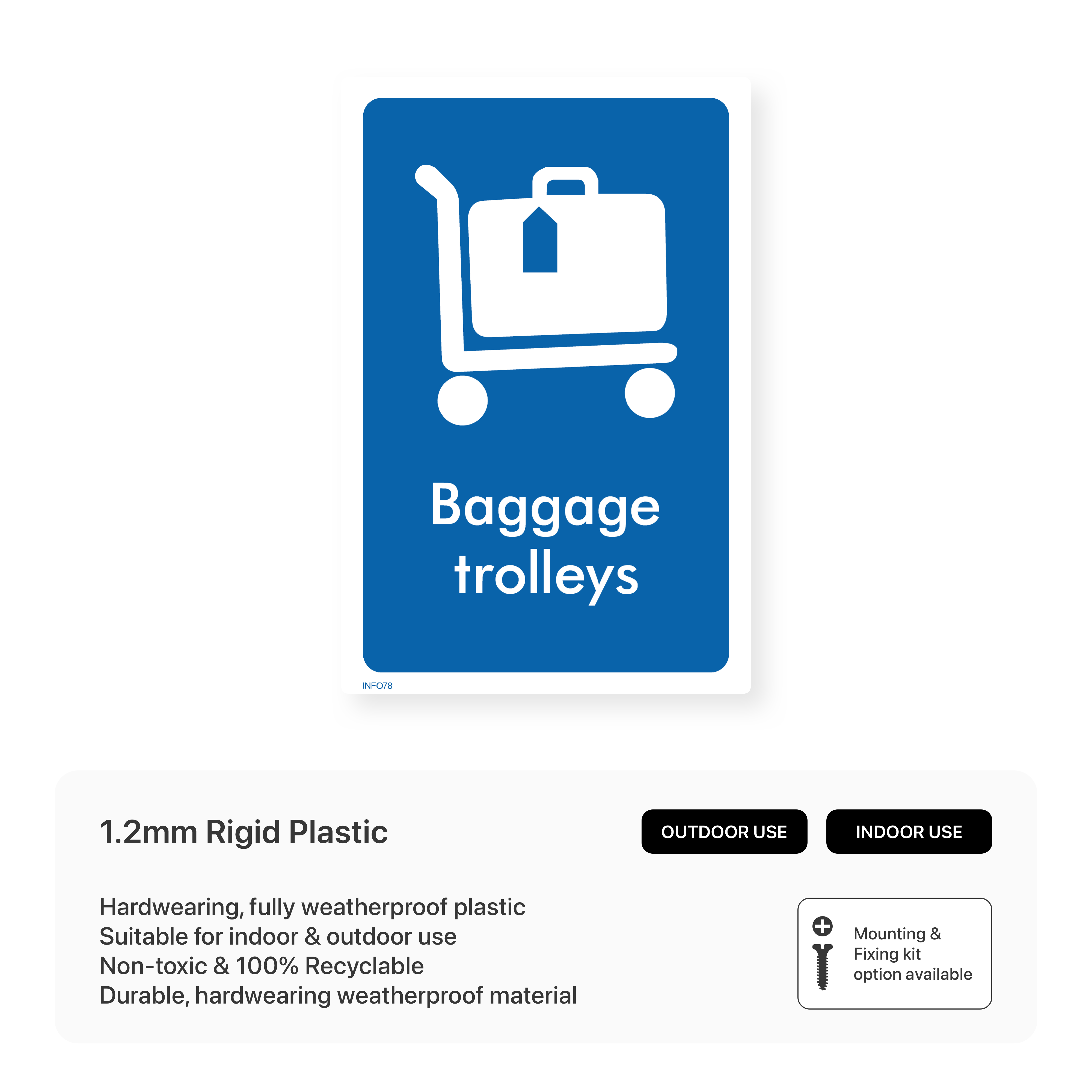 Baggage Trolleys Sign – Safety Signs & Stickers