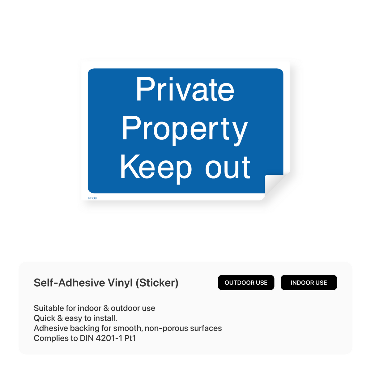 Property Sign Stickers Private Property - Keep Out Sign – Safety Signs & Stickers