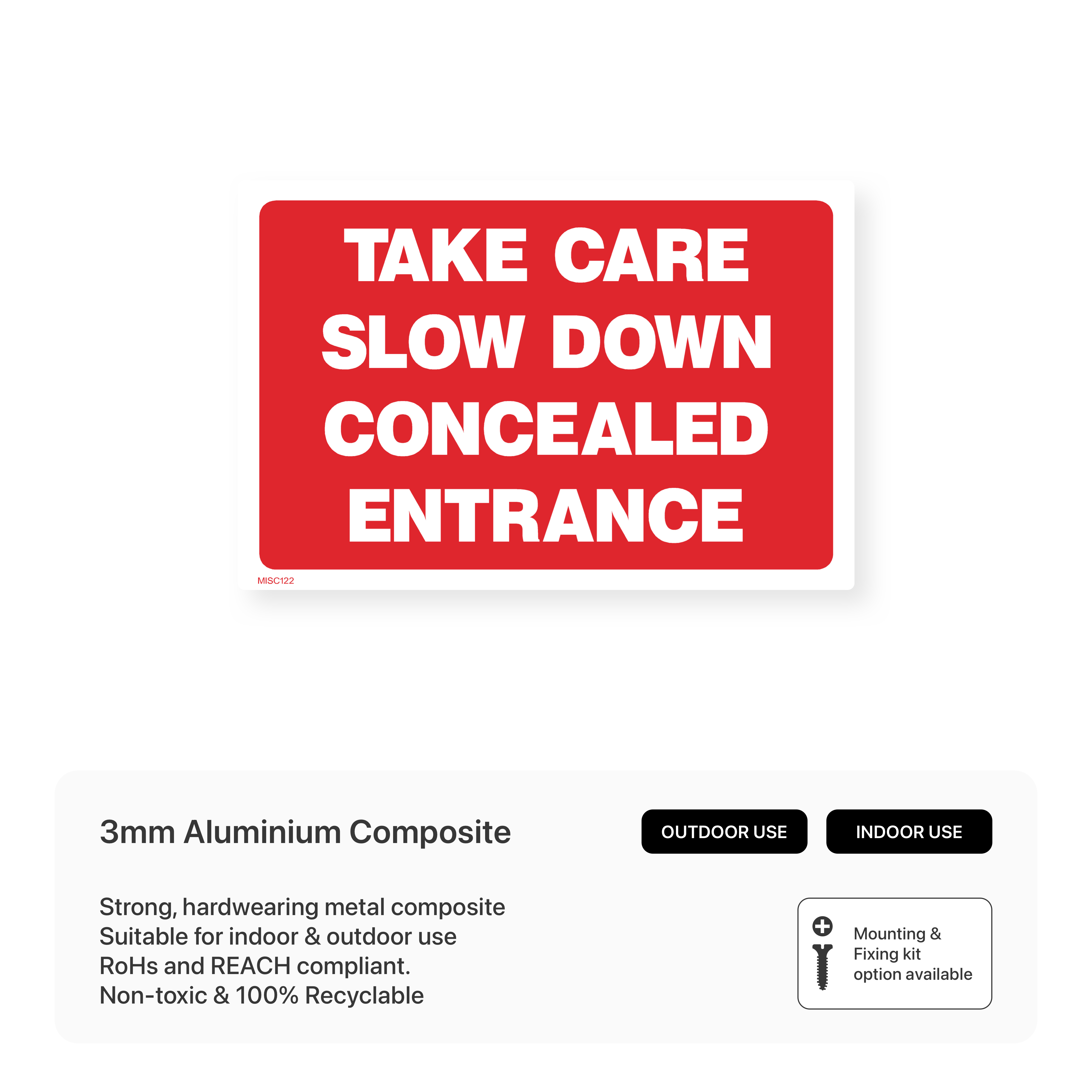 Concealed Entrance Sign – Safety Signs & Stickers