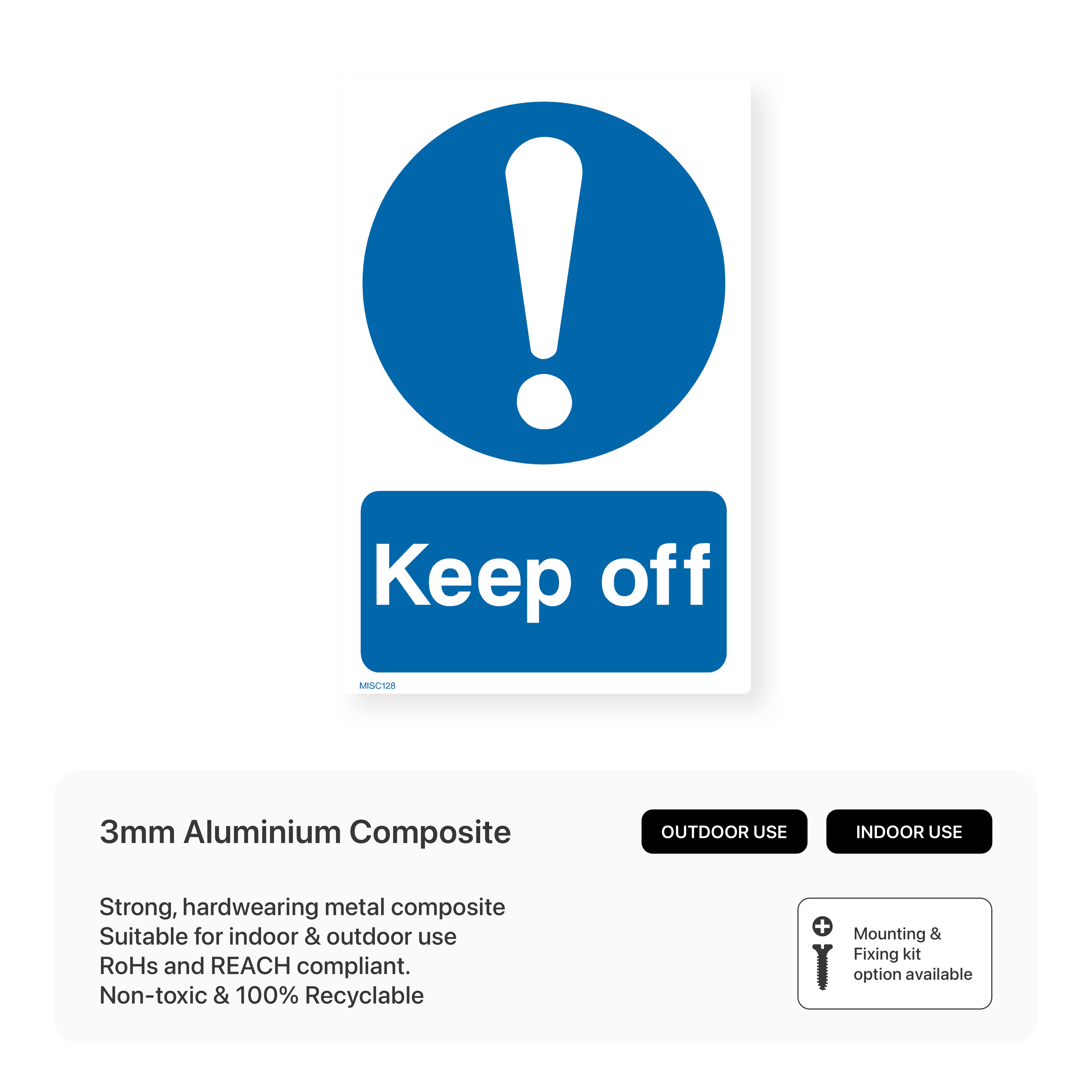 Keep Off Sign – Safety Signs & Stickers