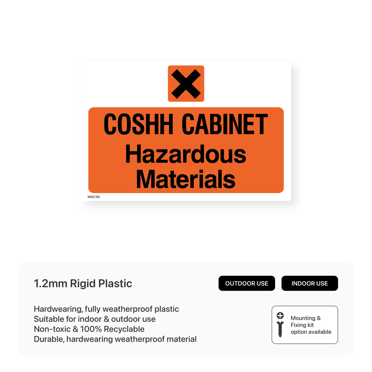 Coshh Store Sign COSHH Cabinet Sign – Safety Signs & Stickers