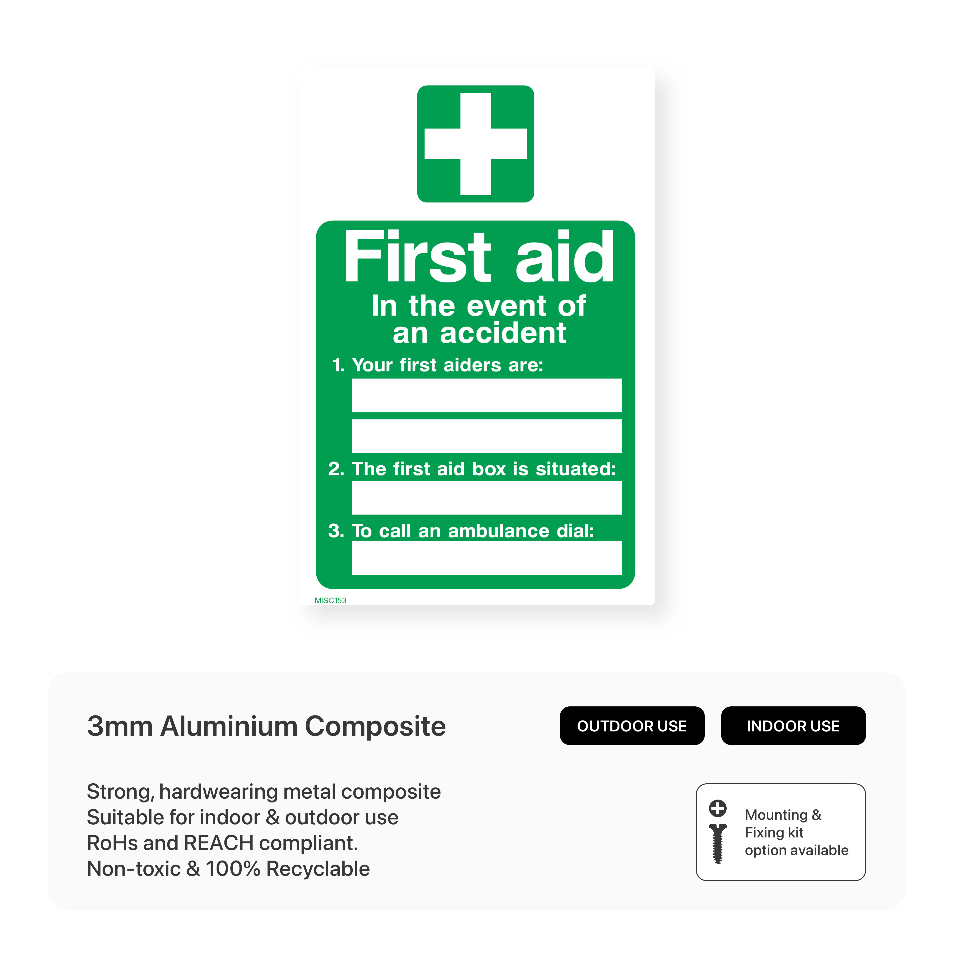 First Aid Information Sign – Safety Signs & Stickers