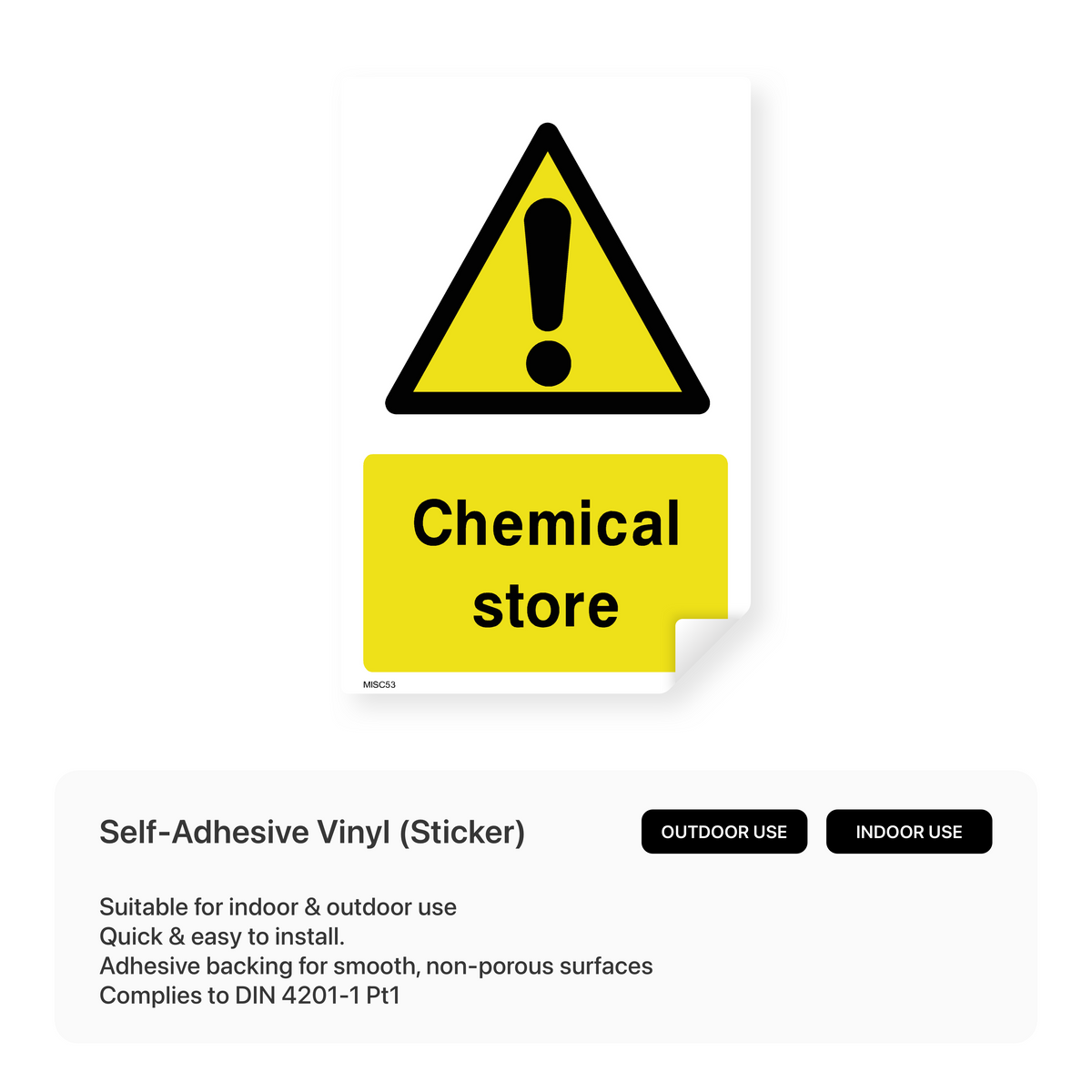Chemical Store Sticker Chemical Store Sign – Safety Signs & Stickers