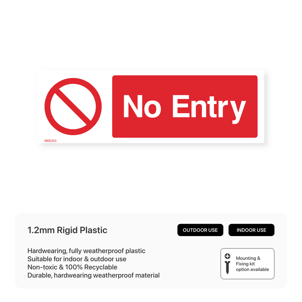 "No Ball Games" Schild Oder Aufkleber – Hartplastik, 300x100mm (PG24)