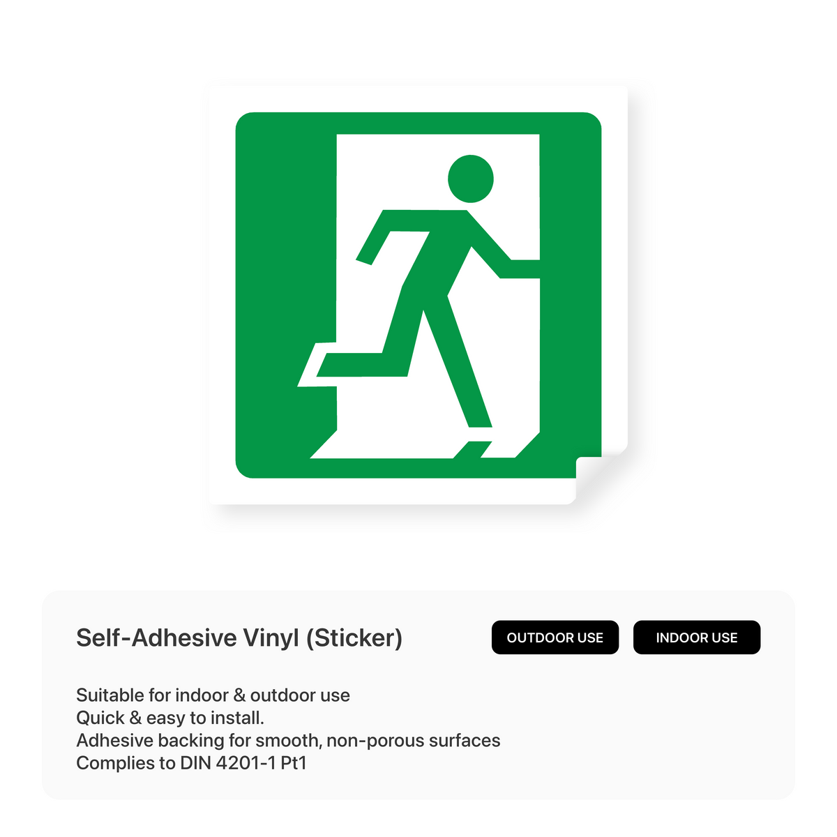 Fire Exit Symbol Right Sign – Safety Signs & Stickers