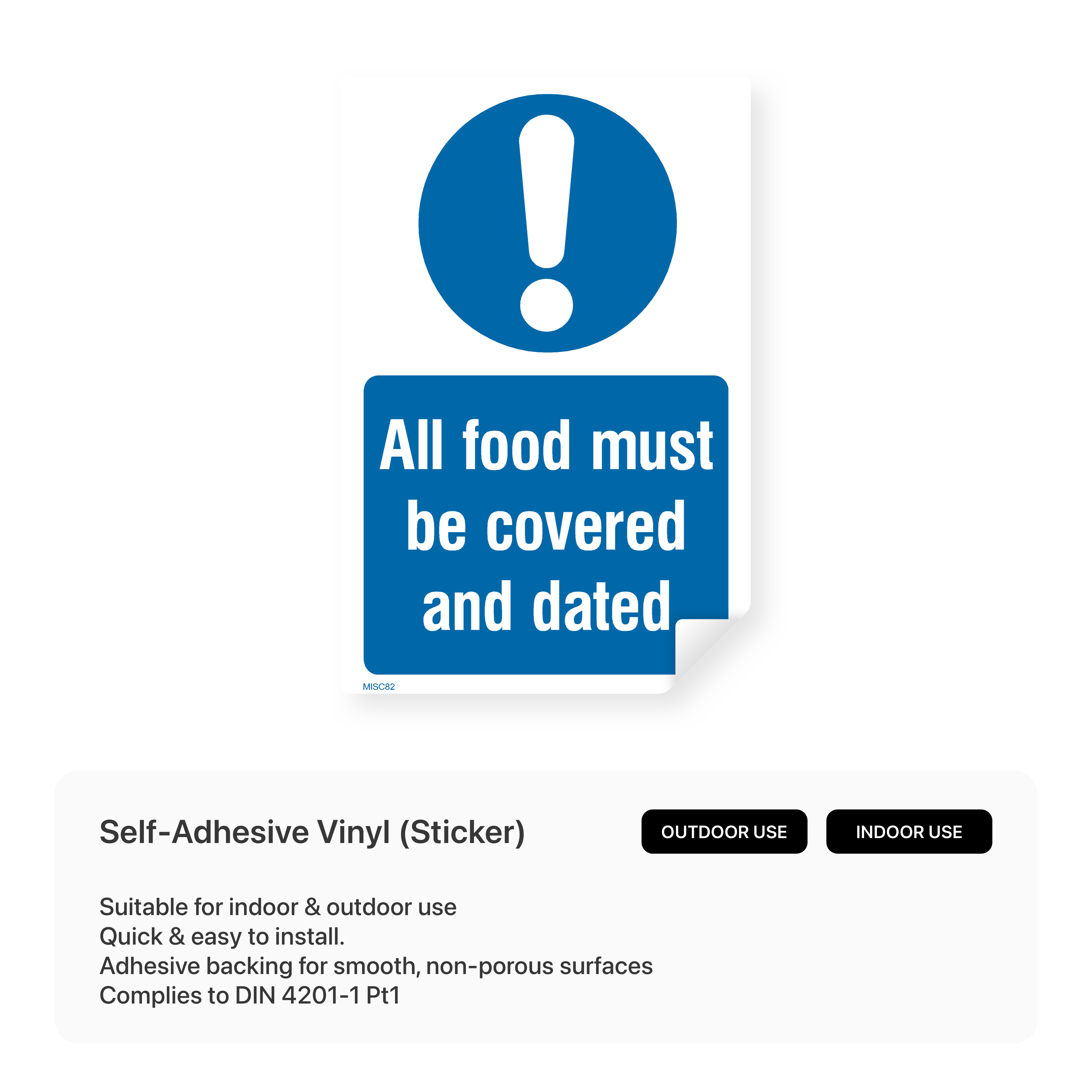 All Food Must Be Covered Sign – Safety Signs & Stickers