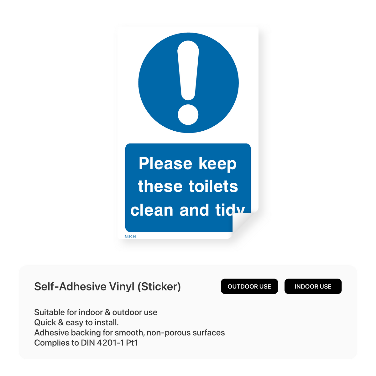 Clean Up Tiolet Sign Keep Toilets Clean Sign – Safety Signs & Stickers