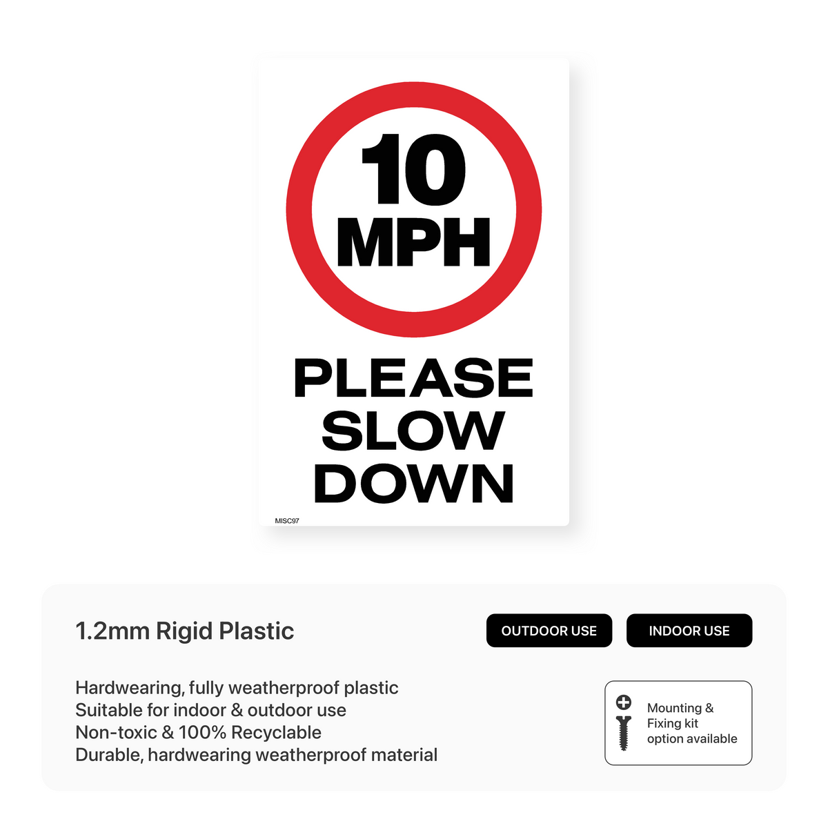 Speed Limit – Safety Signs & Stickers