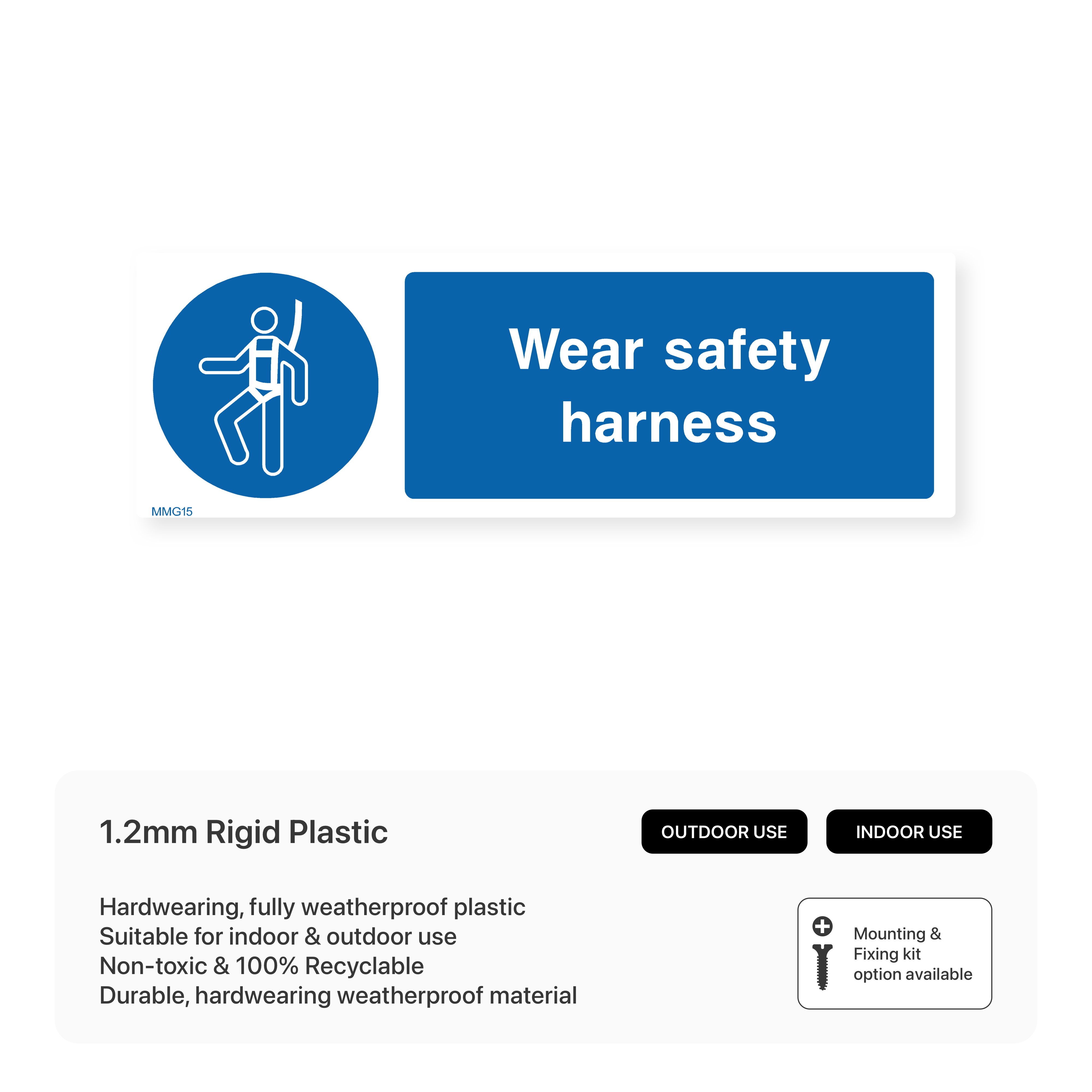 Wear Safety Harness Sign – Safety Signs & Stickers