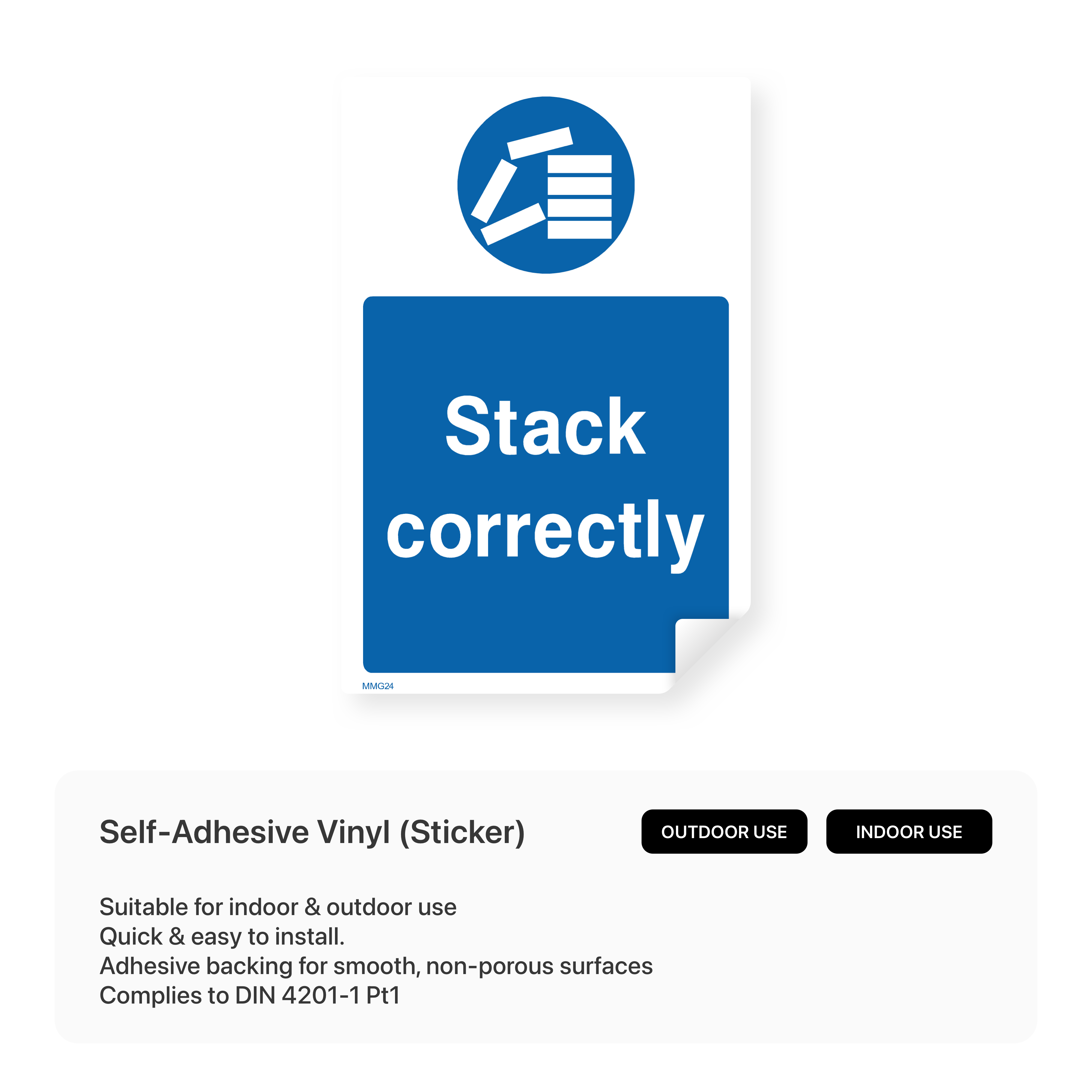 Stack Correctly Stack Correctly Sign – Safety Signs & Stickers