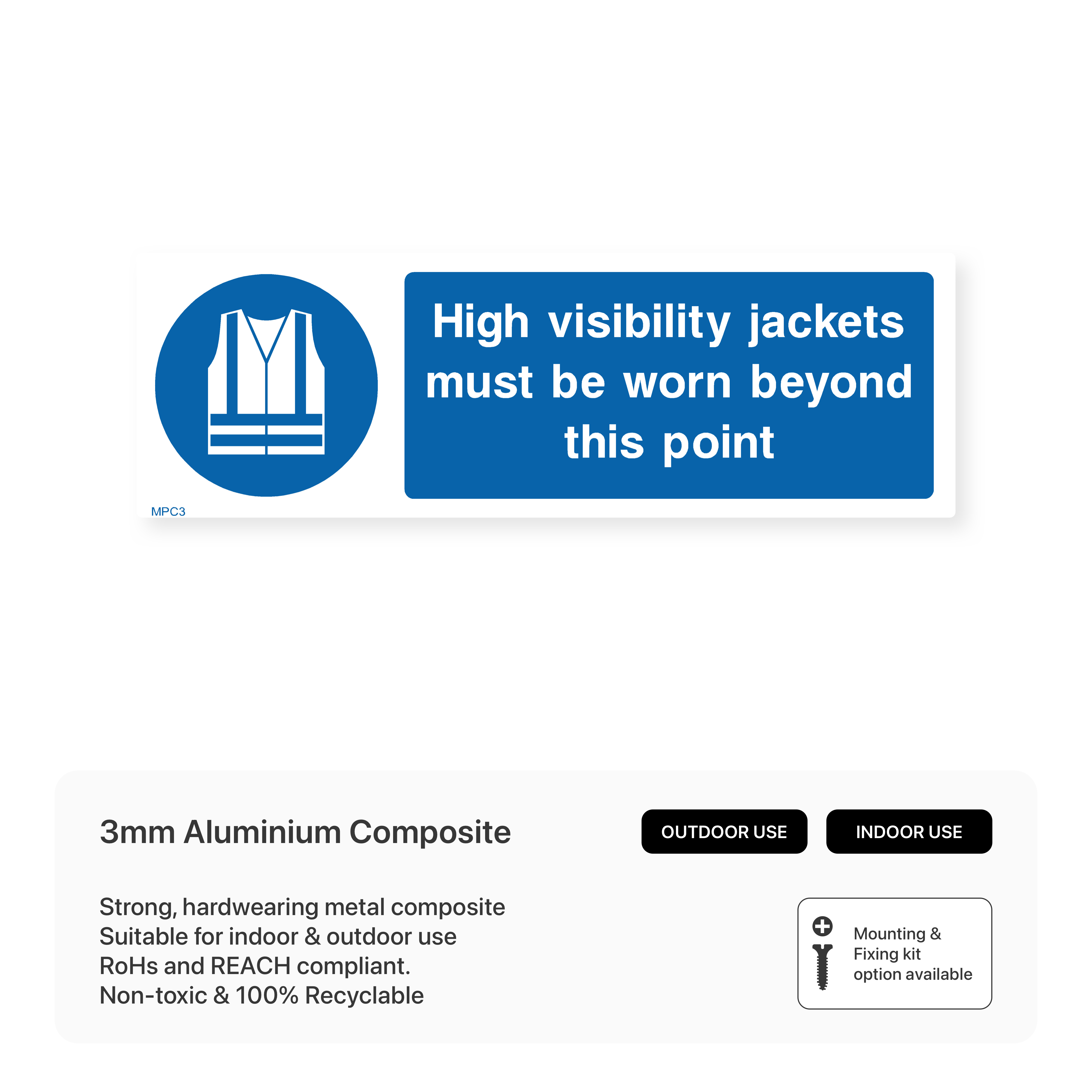 High Visibility Jackets Must Be Worn Sign – Safety Signs & Stickers