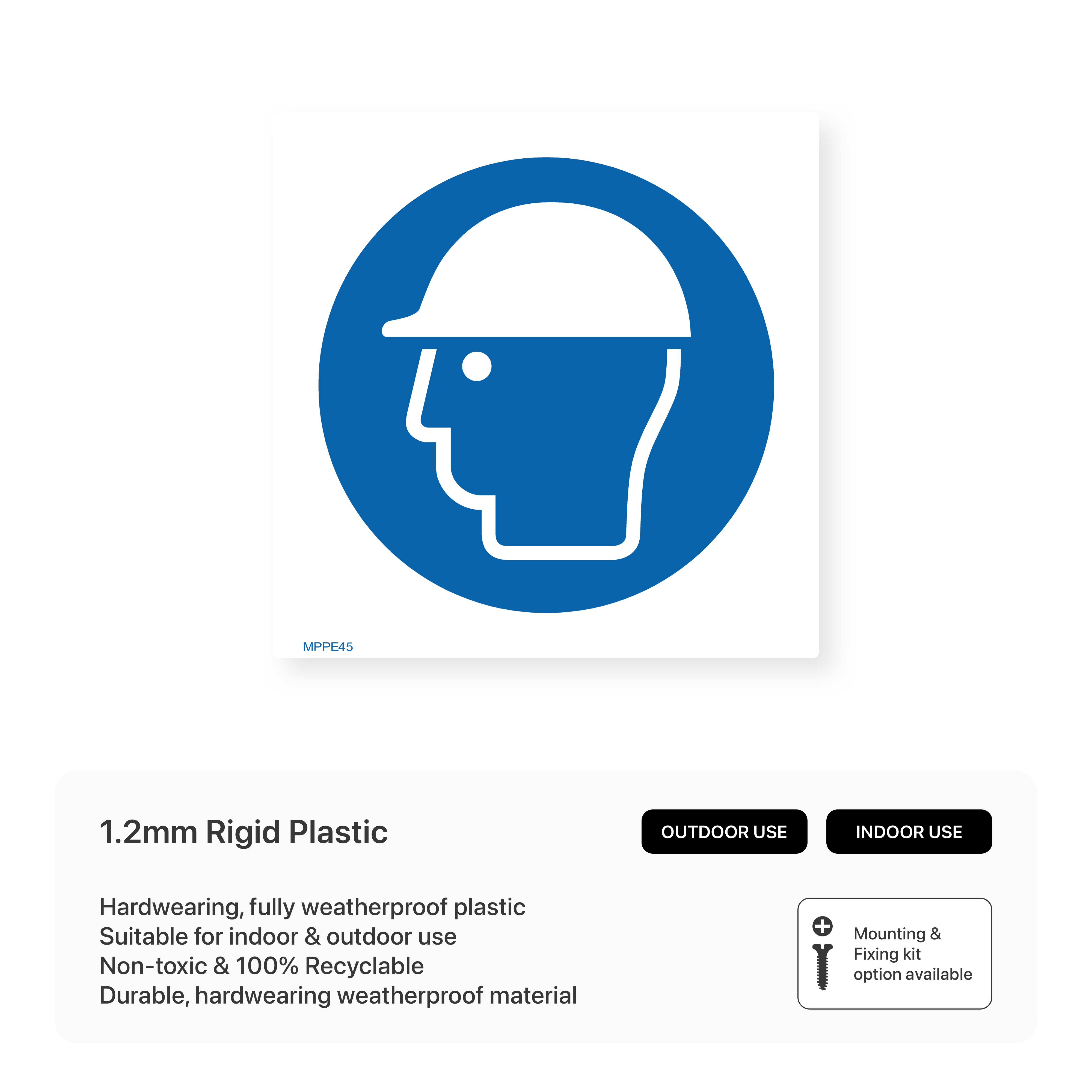 Head Protection Symbol Sign – Safety Signs & Stickers