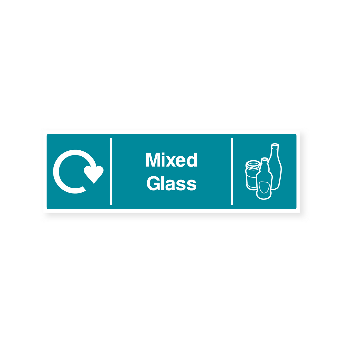 Mixed Glass Recycling - Safety Sign – Safety Signs & Stickers