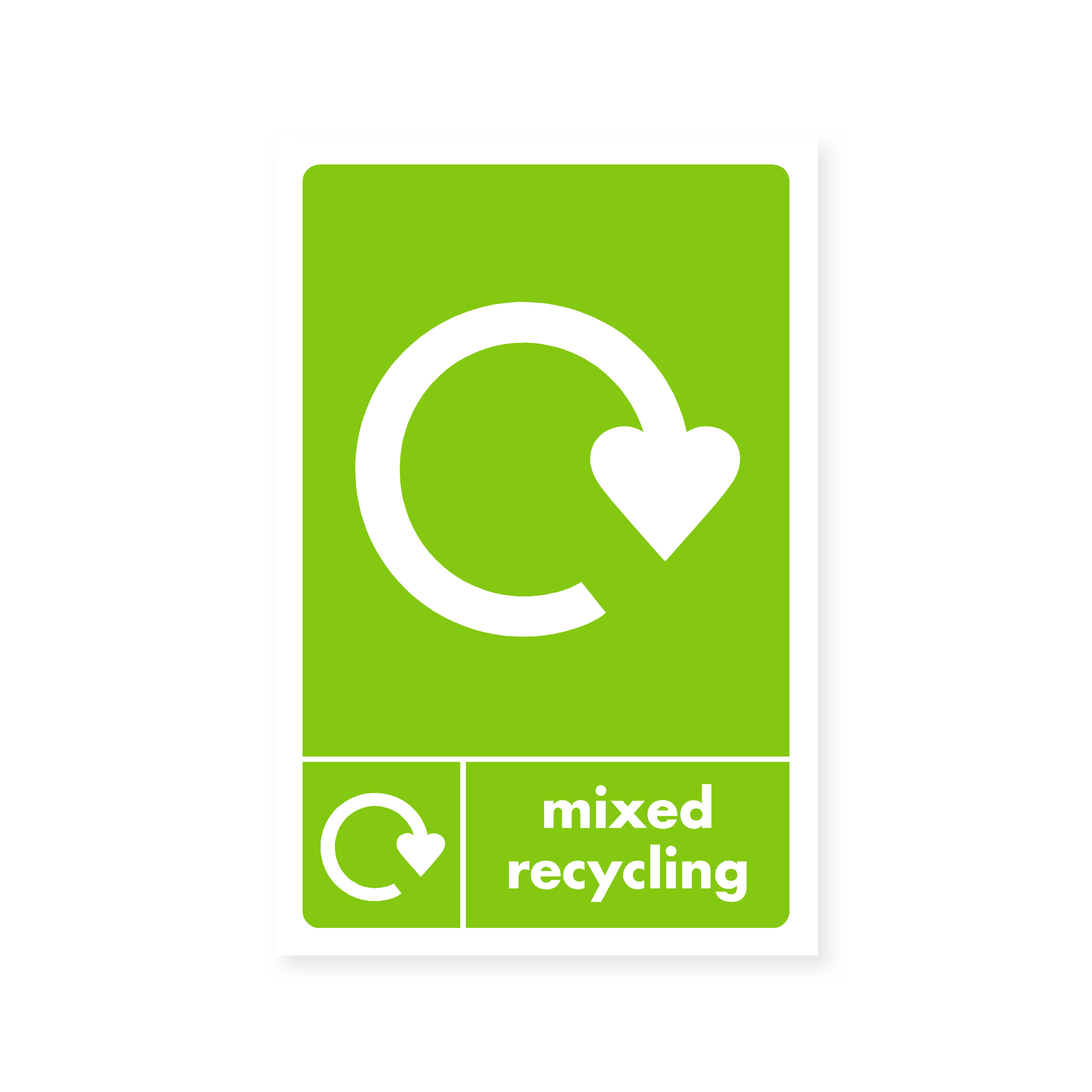 Mixed Recycling - Portrait Sign – Safety Signs & Stickers