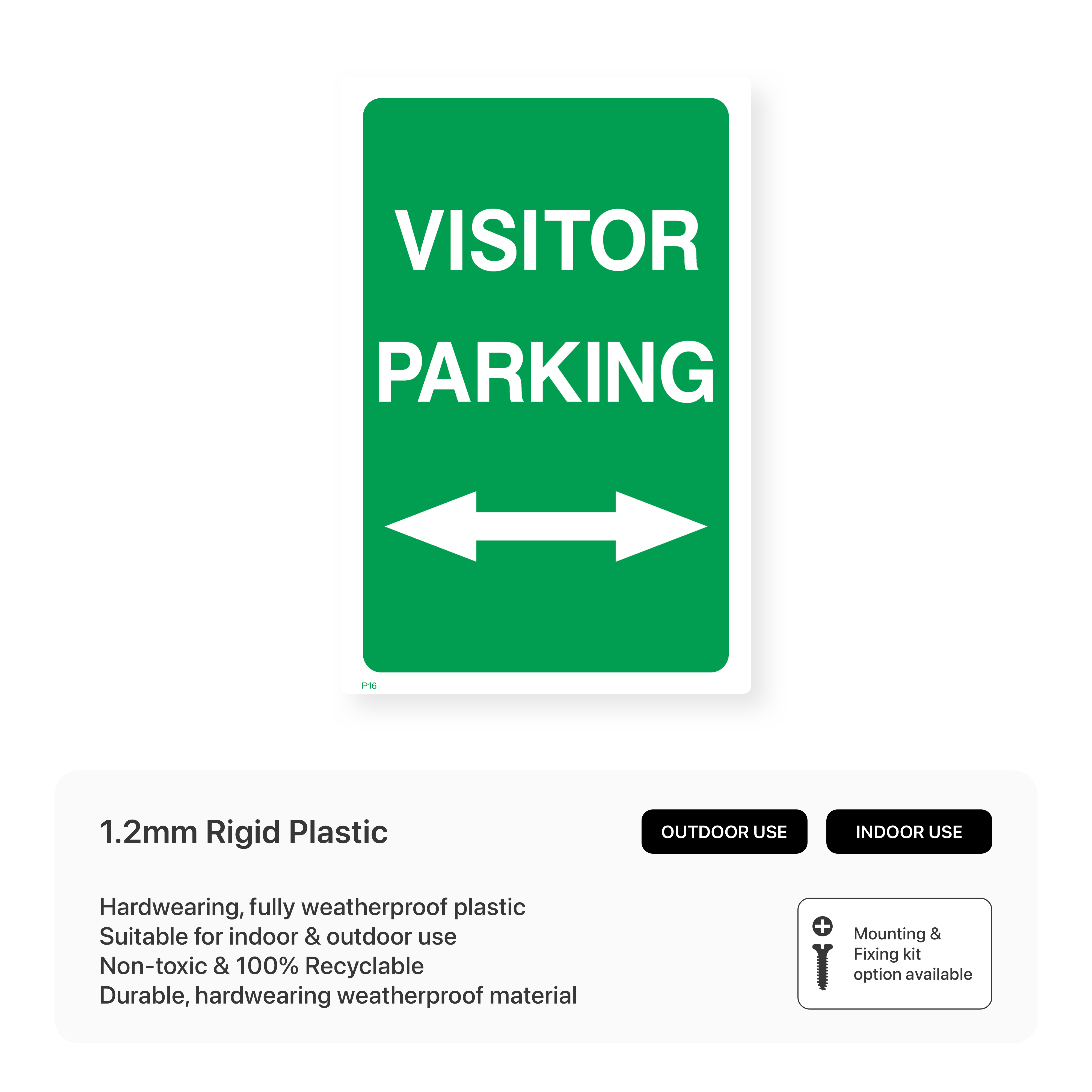 Visitor Parking Sign with Arrows Both Ways – Safety Signs & Stickers