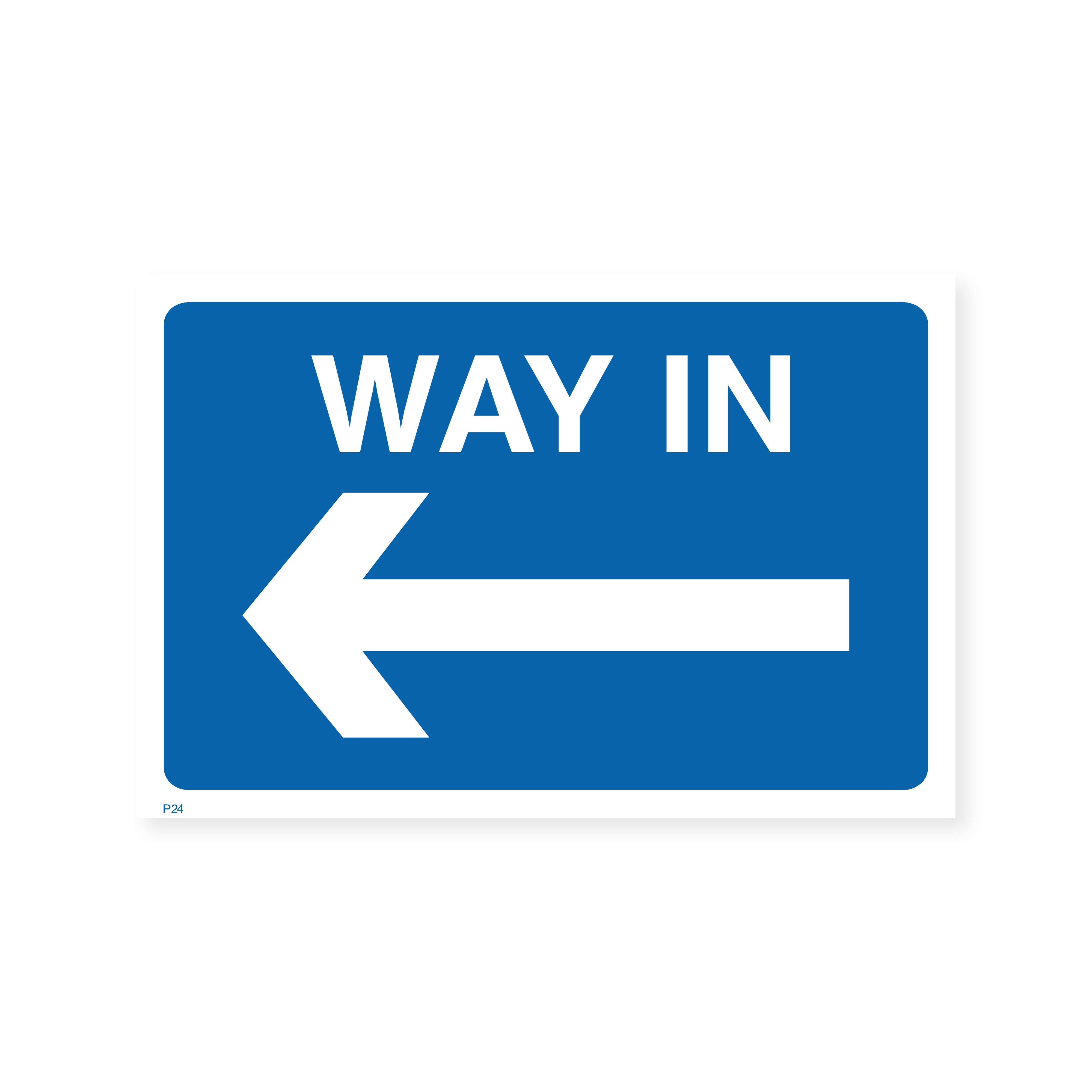 Way In Sign with Arrow Left – Safety Signs & Stickers
