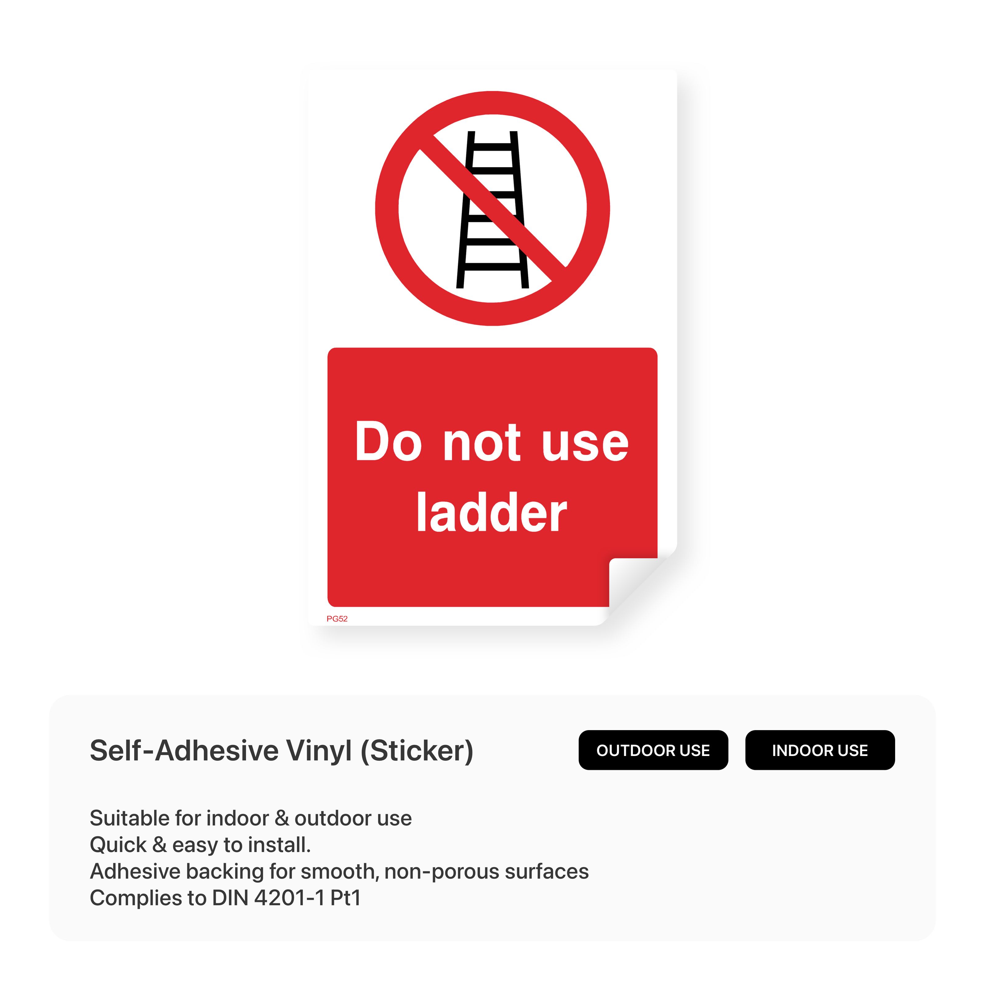 Do Not Use Ladder Sign (Portrait) – Safety Signs & Stickers