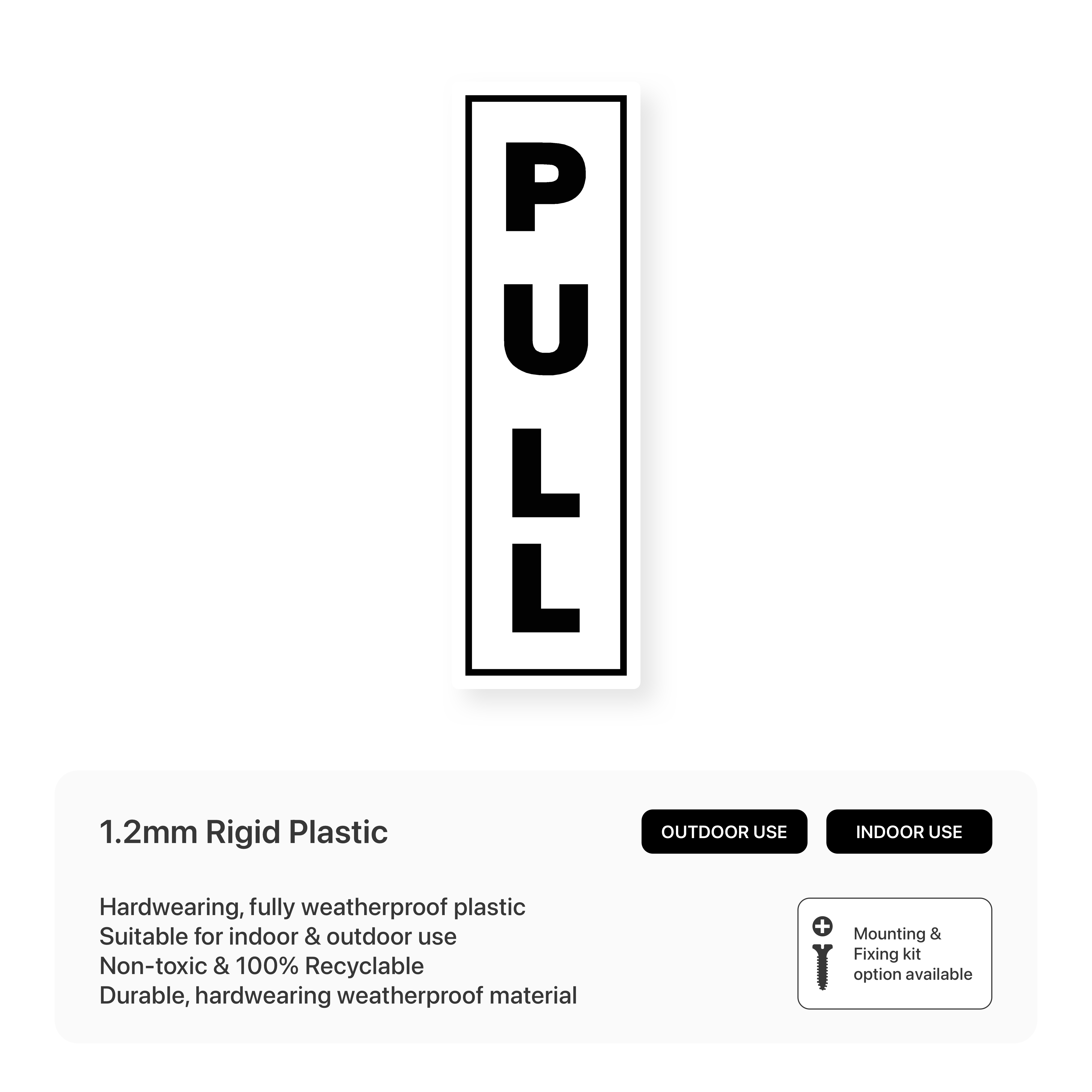 Pull Sign – Safety Signs & Stickers