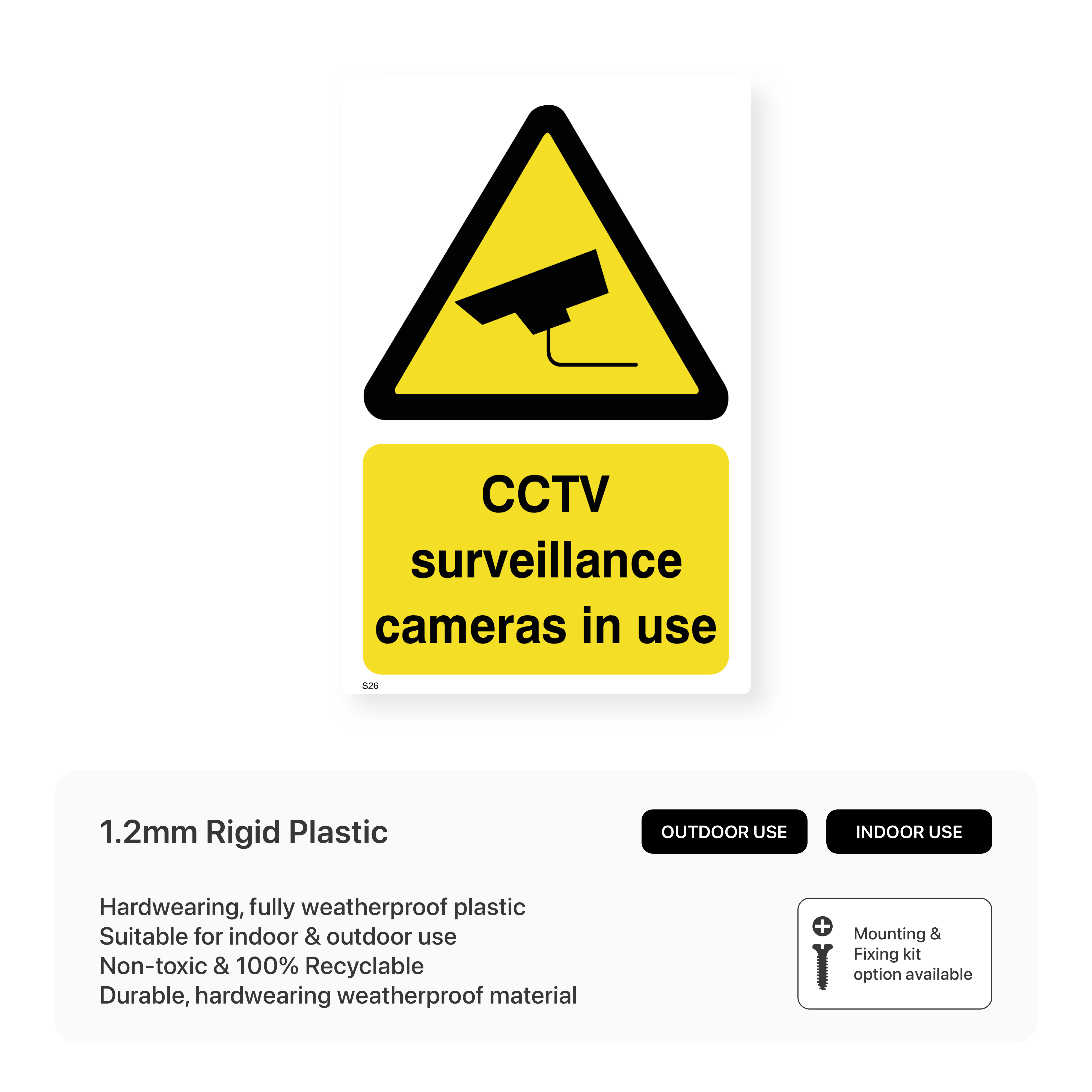 CCTV Surveillance Cameras in Use Sign – Safety Signs & Stickers