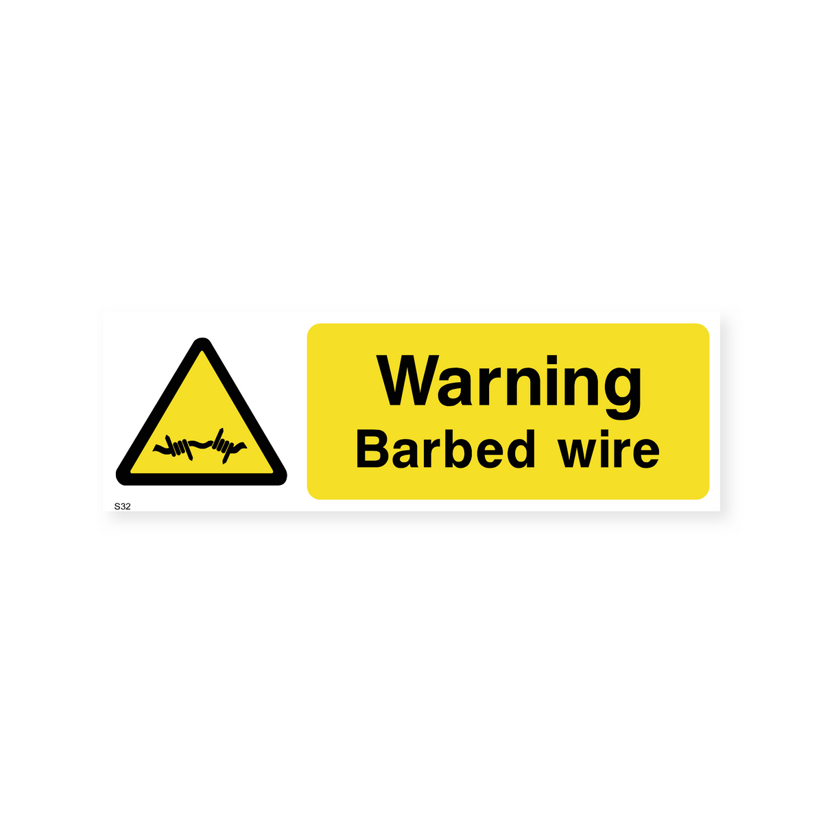 Warning Wire Rope Label Warning Barbed Wire Sign – Safety Signs & Stickers