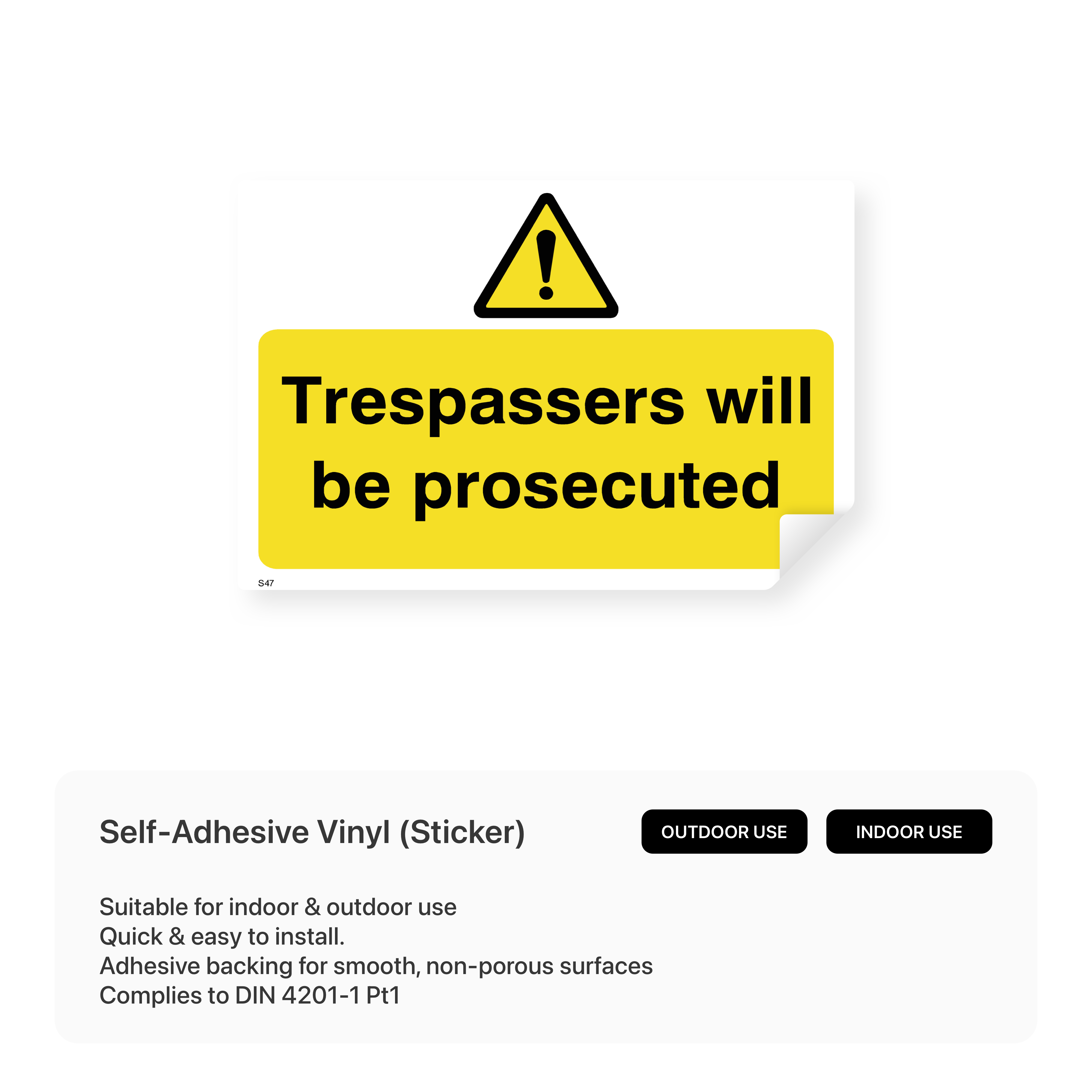 Trespassers prosecuted sign
