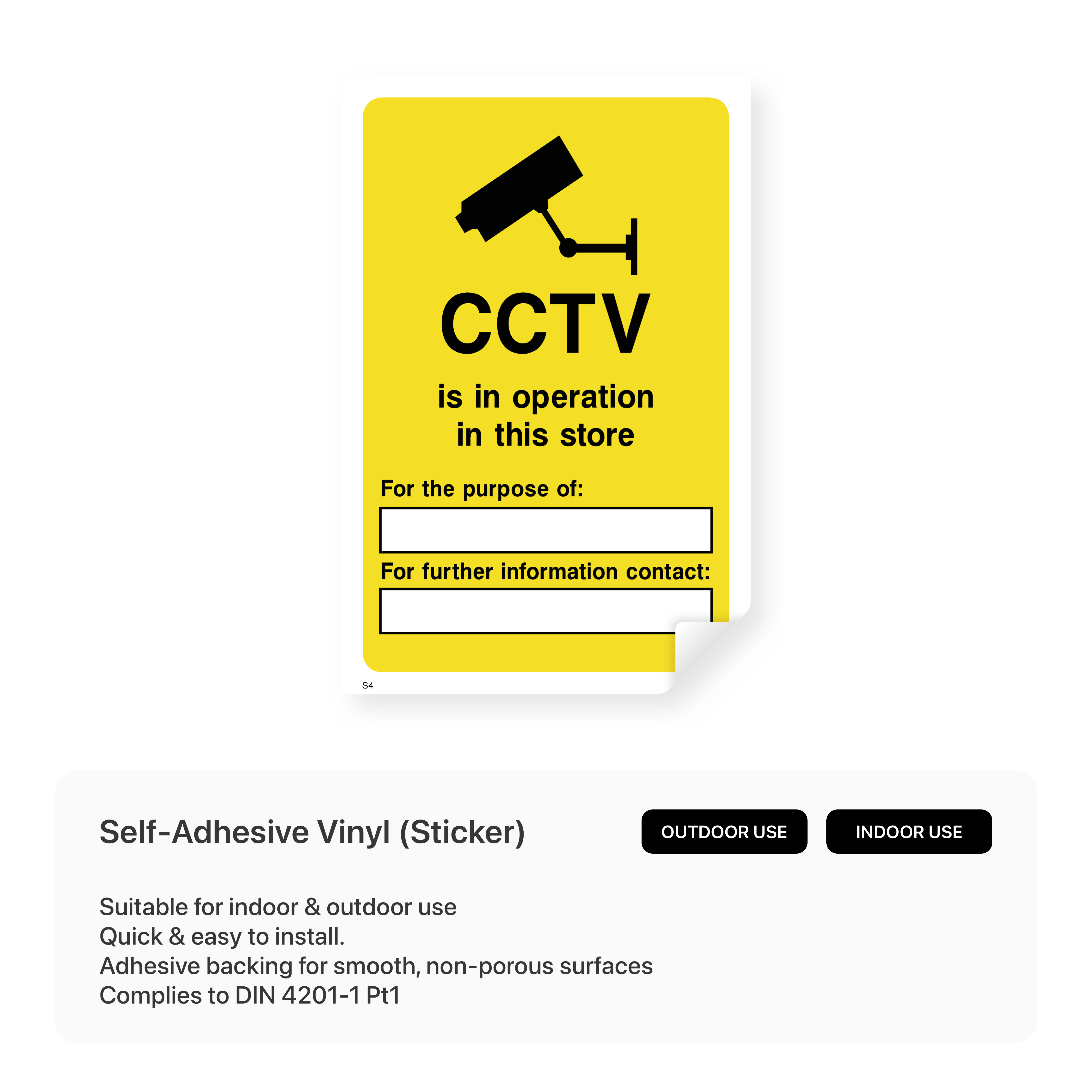CCTV In Operation - Store Safety Sign (Portrait) – Safety Signs & Stickers