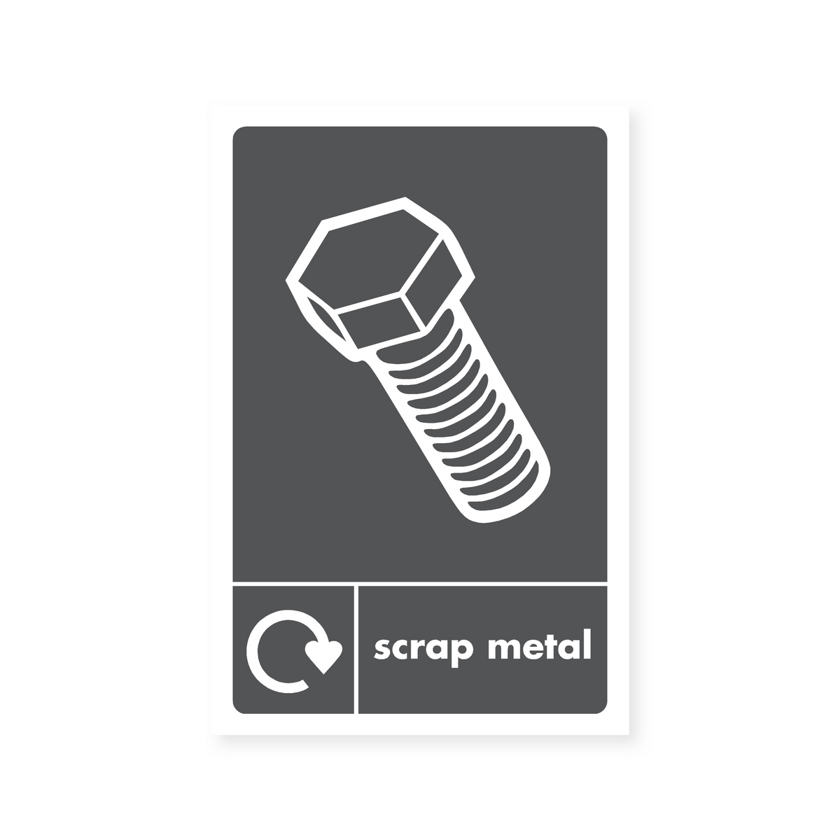 Scrap Racks Sign Scrap Metal Recycling - Portrait Sign – Safety Signs & Stickers