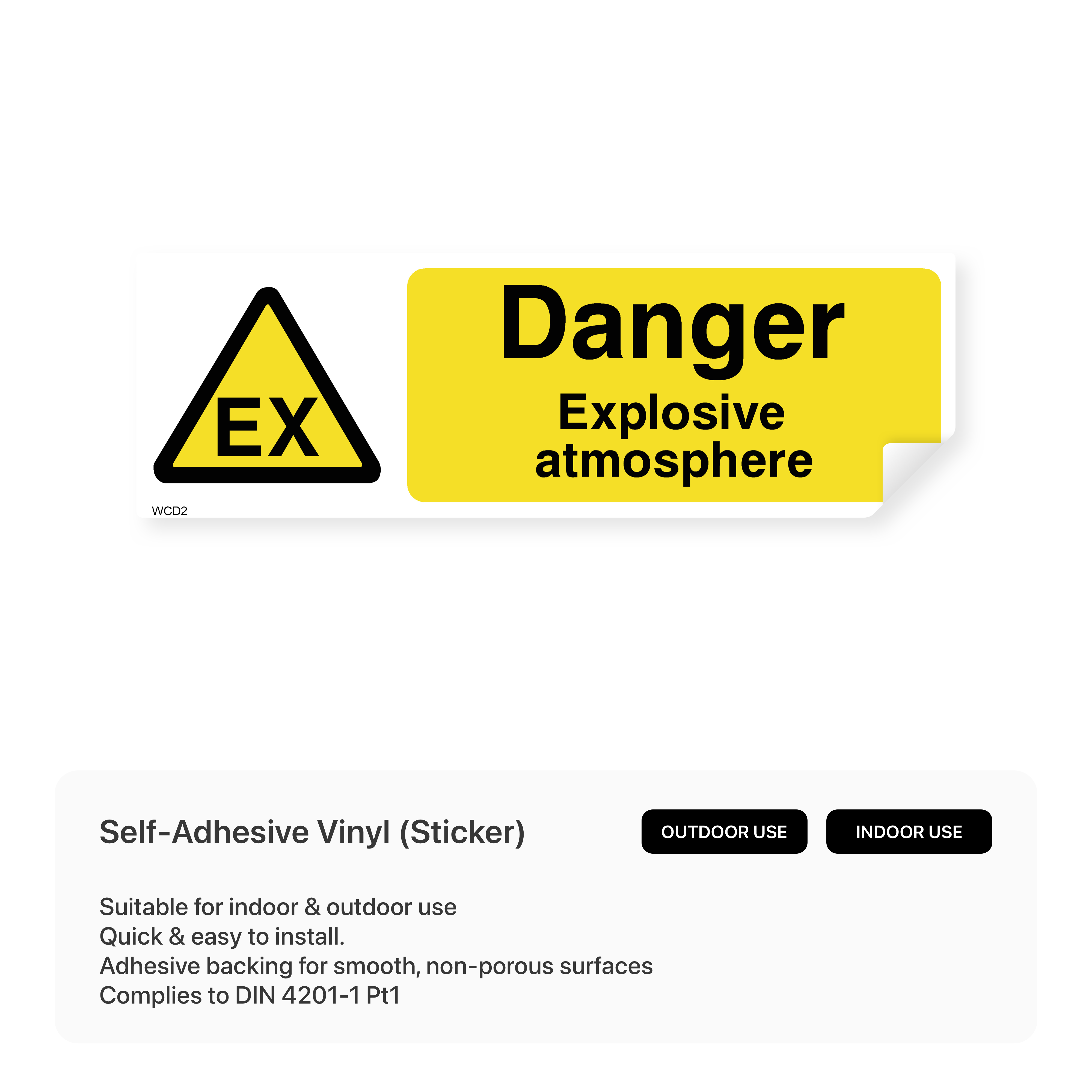 Danger Explosive Atmosphere Sign – Safety Signs & Stickers