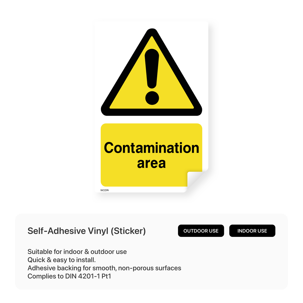 Nasa Contamination Control Sticker Contamination Area Sign – Safety Signs & Stickers