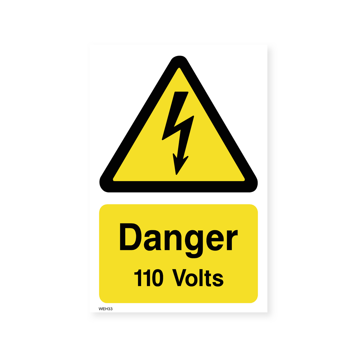 Danger 110 Volts Sign – Safety Signs & Stickers