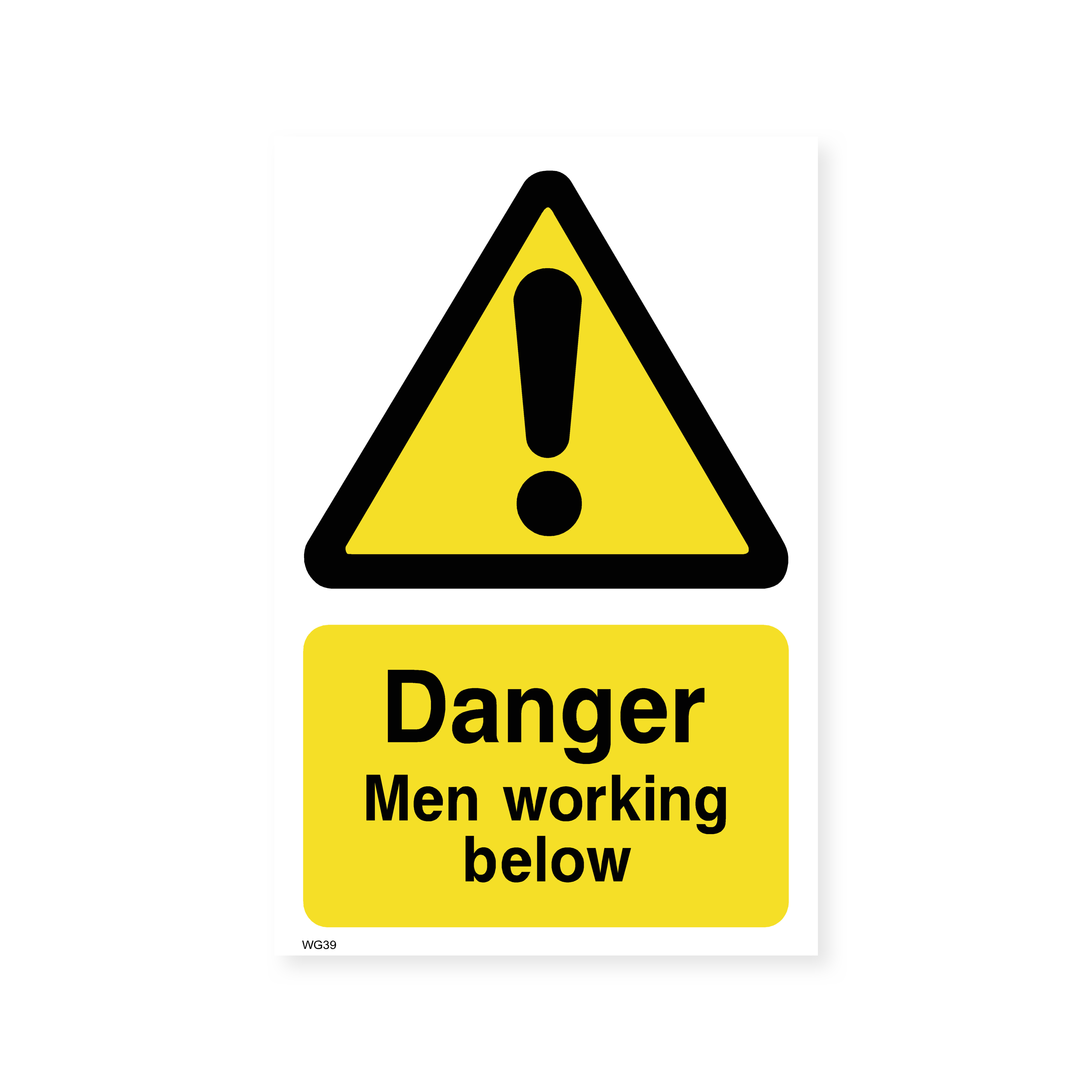 Men Working Below Sign - Safety Warning – Safety Signs & Stickers