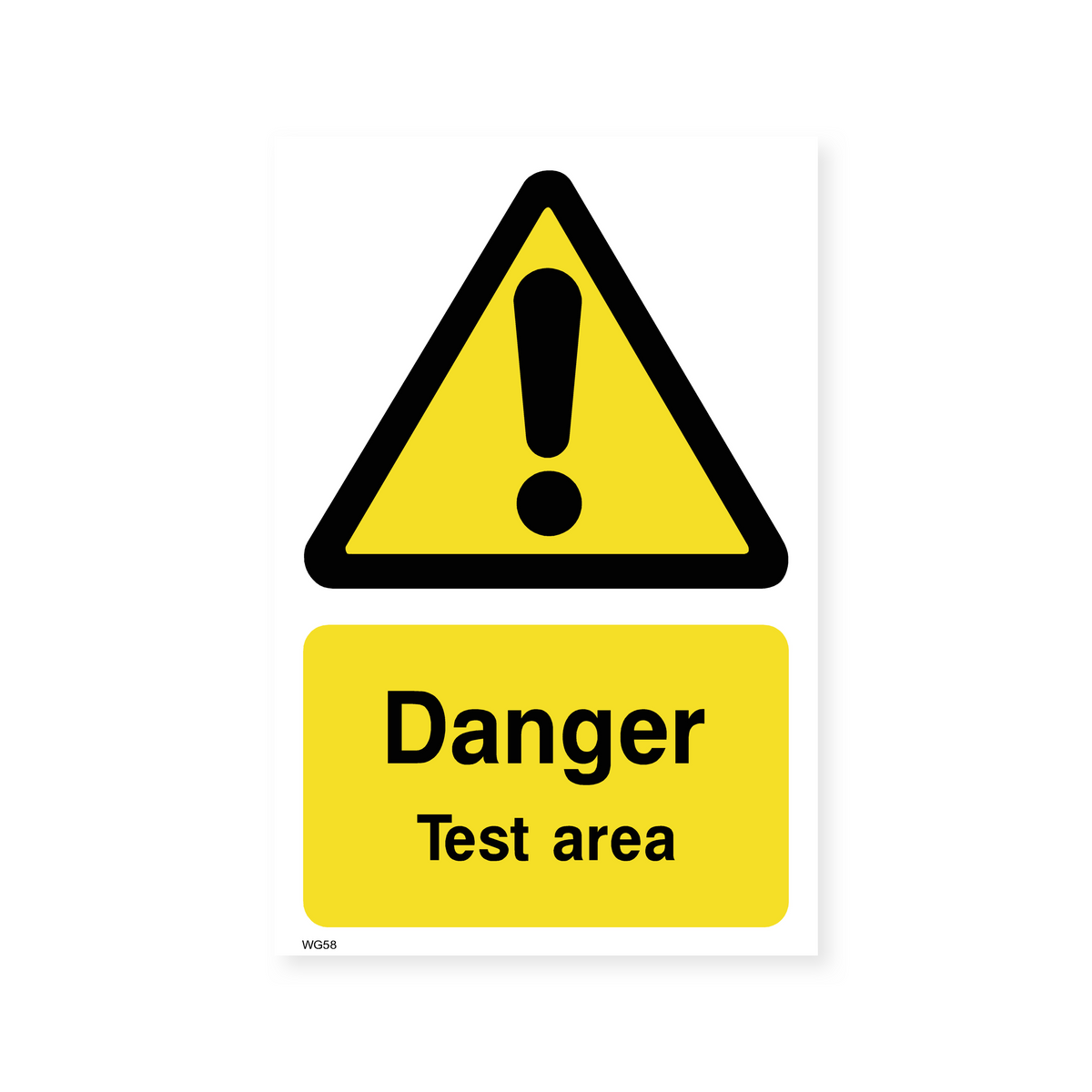 Danger Test Area Sign - Restricted Access โ Safety Signs & Stickers
