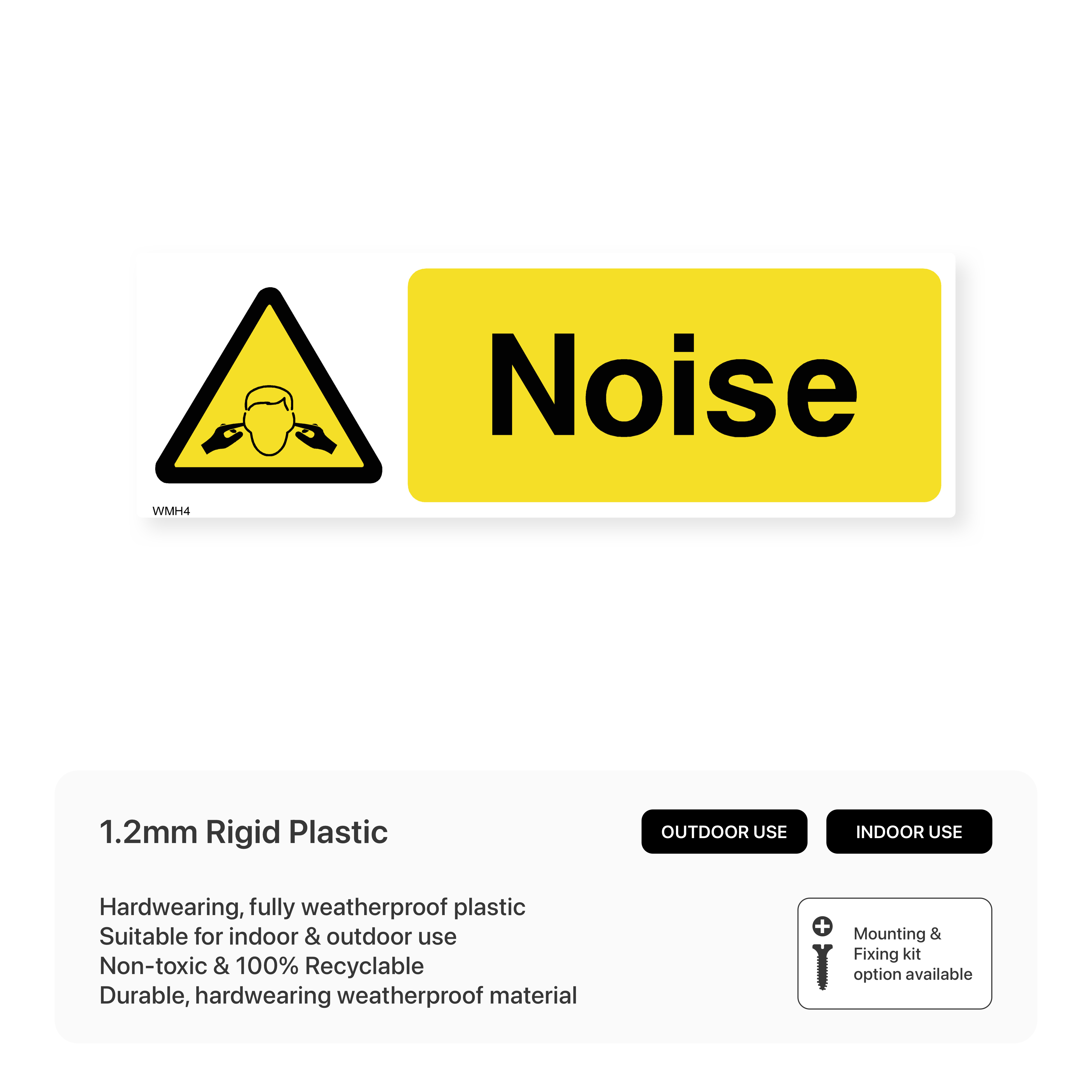 Noise Sign - Reduce Noise Pollution – Safety Signs & Stickers