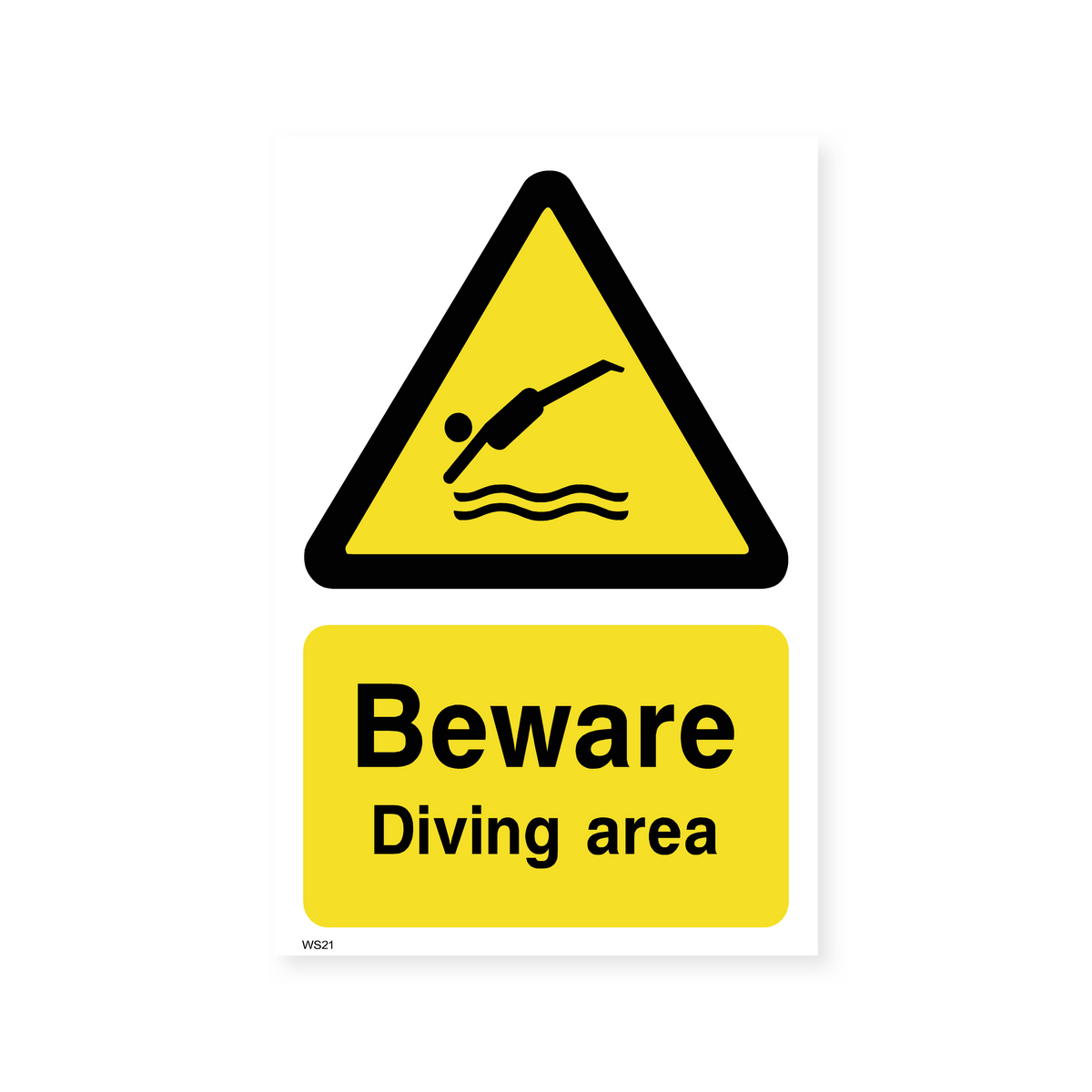 Beware Diving Area Safety Sign – Safety Signs & Stickers